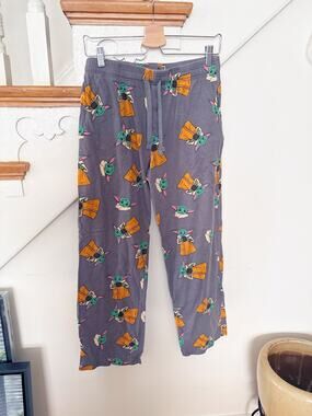 Star Wars Baby Yoda Pajama Pants Small Gray  The Mandalorian